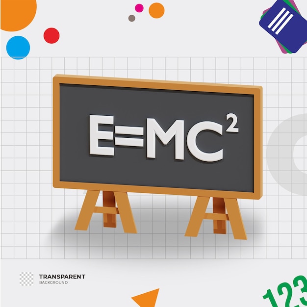 PSD 3d blackboard illustration