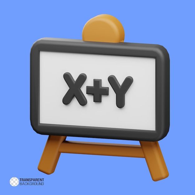 PSD 3d blackboard onderwijs pictogram