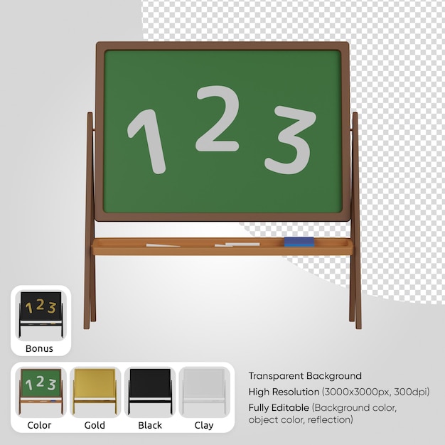 Lavagna 3d con numeri