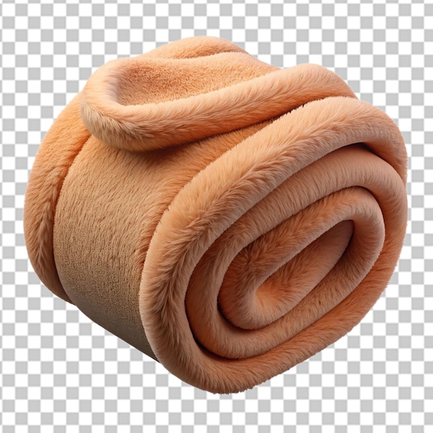 PSD 3d blanket of fabric on a transparent background