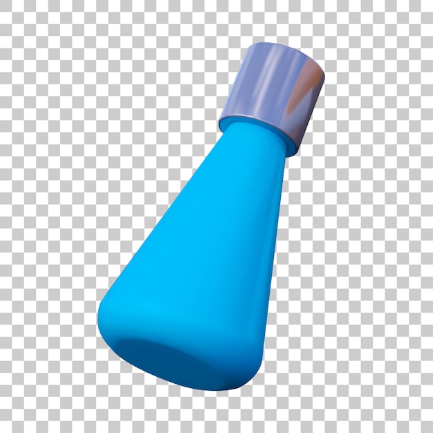 3d-blauwe fles geïsoleerd pictogram