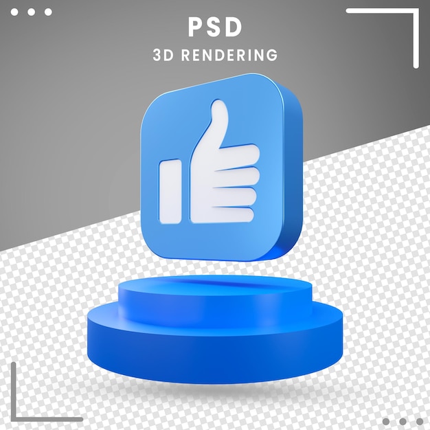 PSD 3d-blauwe pictogram gedraaid als