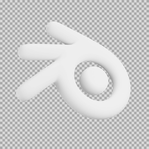 PSD 3d blender dynamic clay icon