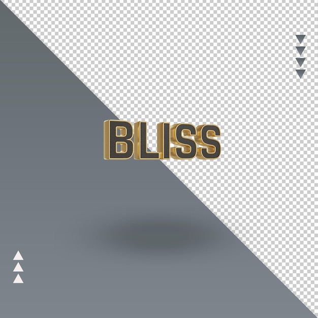 3d bliss black gold icon rendering left view