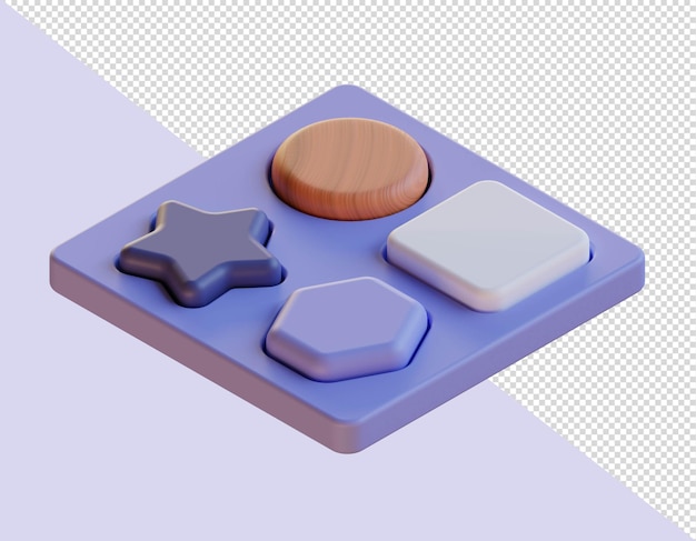 3D blocks logic game toy