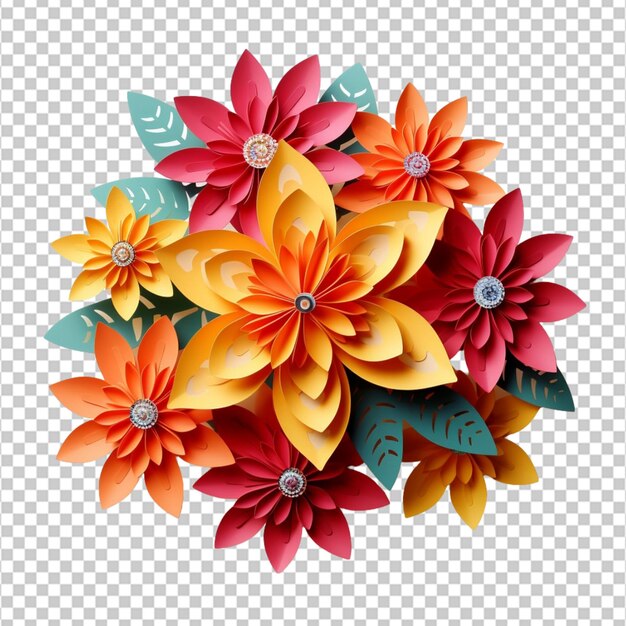 PSD 3d-bloemclipart op witte achtergrond