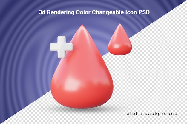 PSD 3d blood donors concept icon