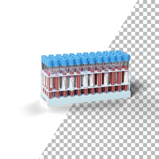 PSD 3d blood sample render png