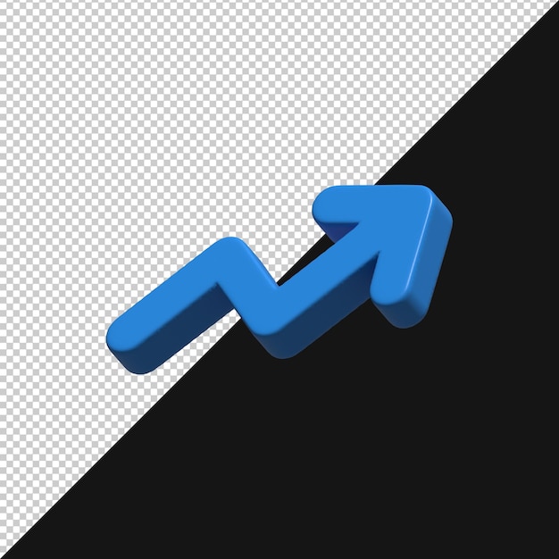 3D Blue Arrow Illustrating Growth and Progress