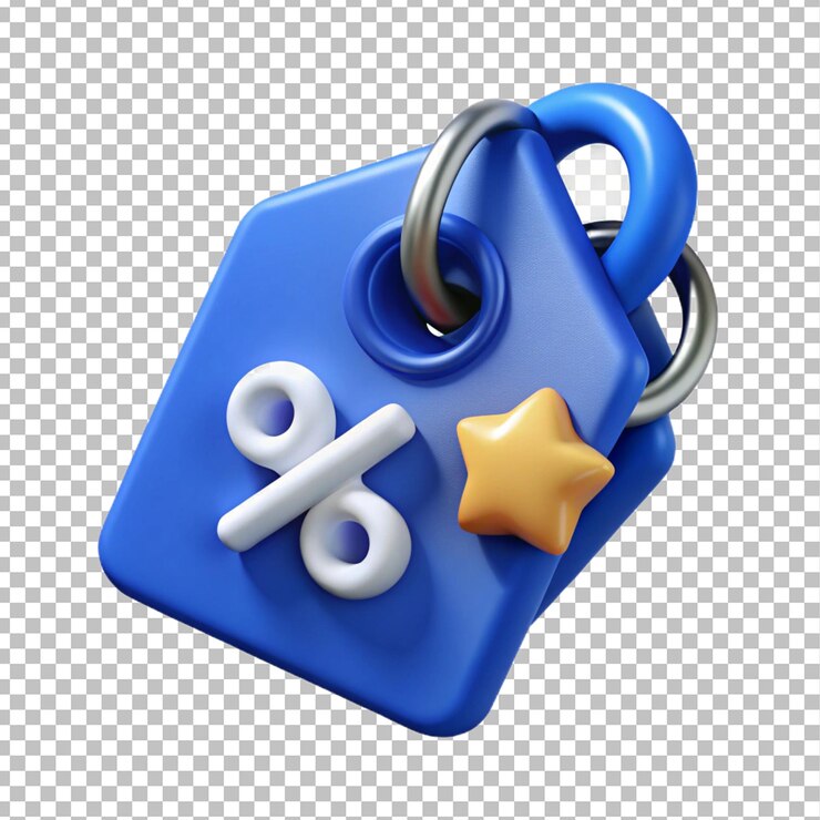 PSD 3d синяя скидка тег специальная оферта звезда