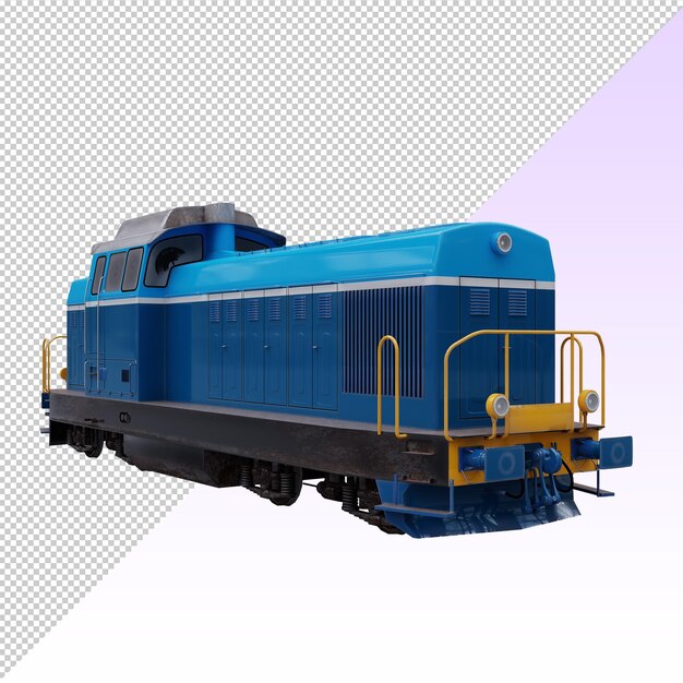 PSD 3d blue locomotive