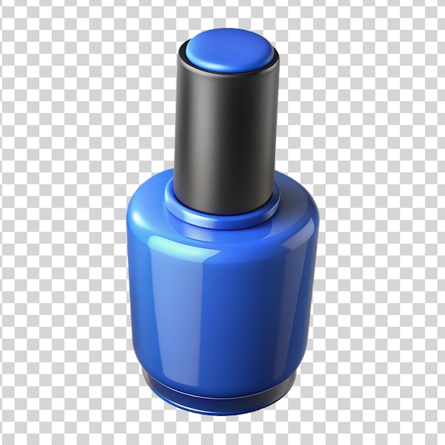 PSD 3d blue nail polish isolated on transparent background