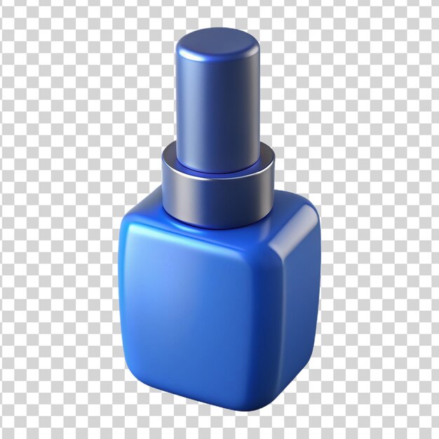 PSD 3d blue nail polish isolated on transparent background