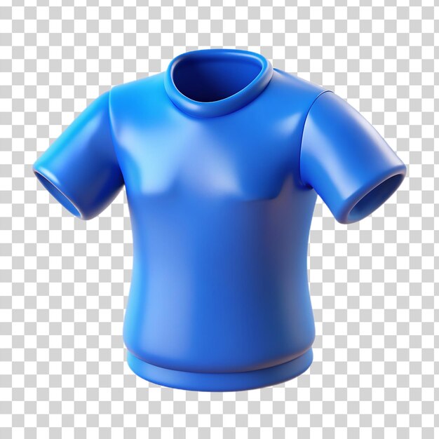 PSD 3d blue shirt isolated on transparent background