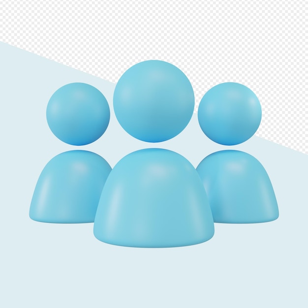 3d Blue User Icon Set