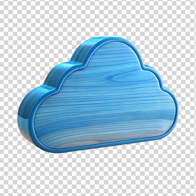 PSD 透明な背景に隔離された 3d 青い木の雲