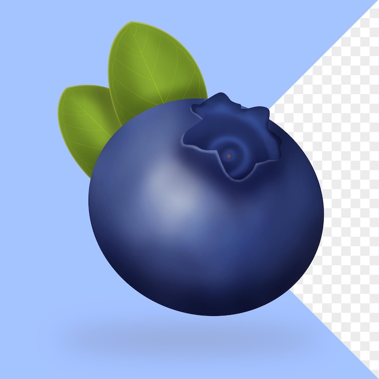 PSD 3d черничный фрукт