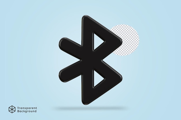 PSD 3d bluetooth icon vector illustration