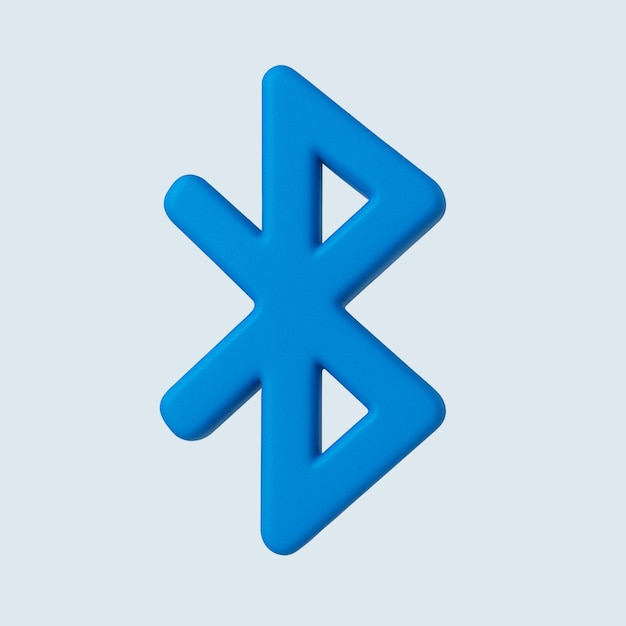 3D Bluetooth Icon for Wireless Connection and Data Transfer