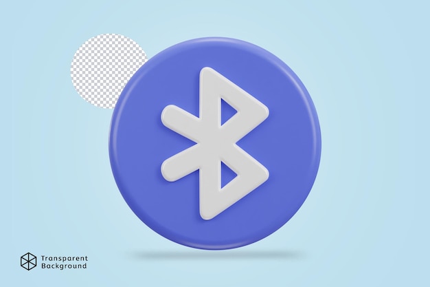 PSD 3d-bluetooth-pictogram vector illustratie