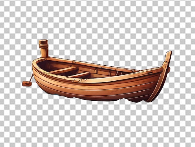 PSD 3d boat isolated on transparent background