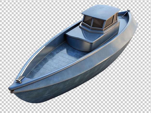 PSD 3d boat isolated on transparent background