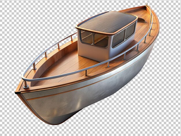 PSD 3d boat isolated on transparent background