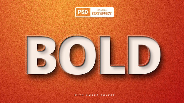 3d bold text effect template design