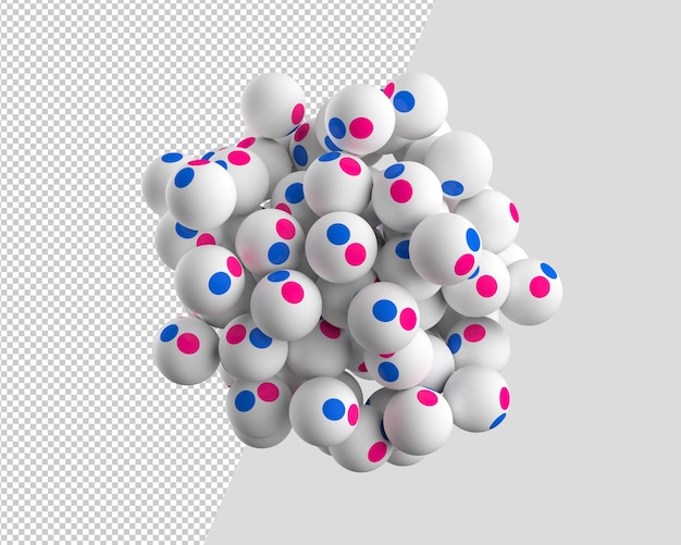 PSD 3d bollen van flickr-pictogram