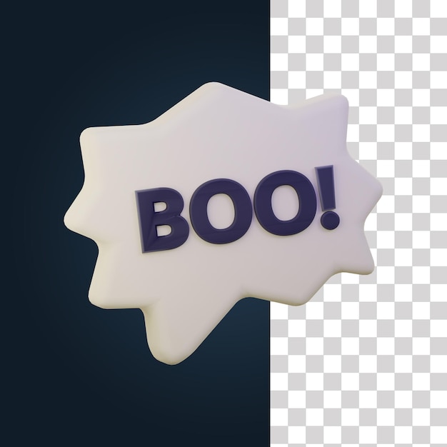 PSD illustrazione della bolla di boo 3d