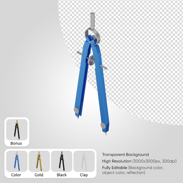 3d boogkompas