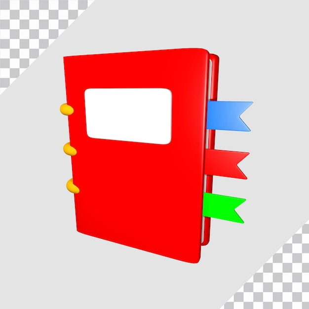 PSD 3d bookmark object concept