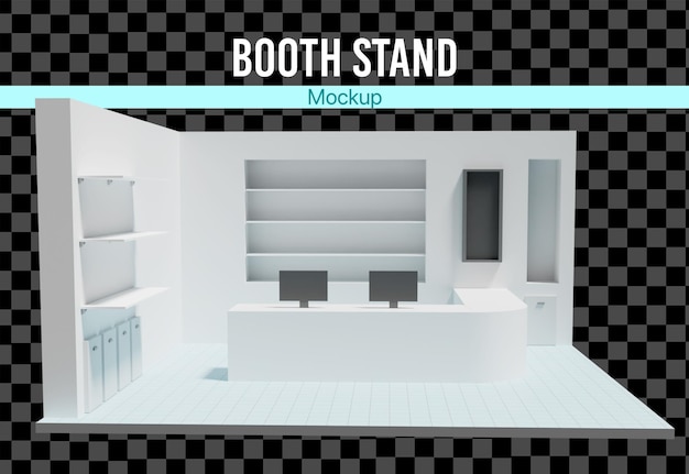 3d booth stand mockup