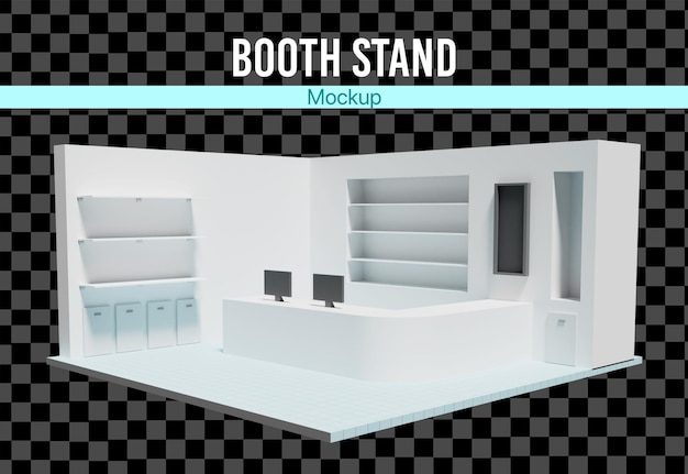 3d booth stand mockup