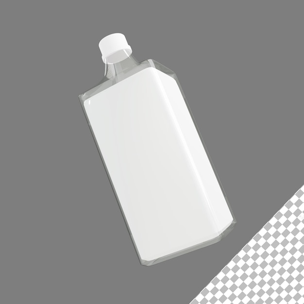 3D Bottle of Milk free psd