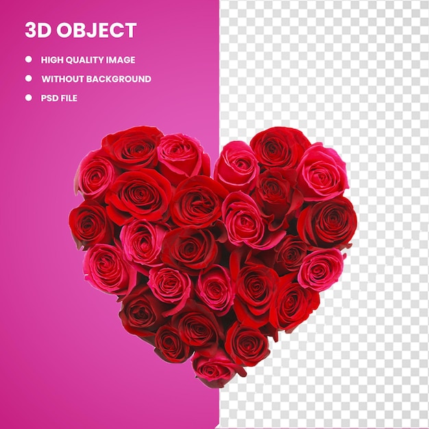 3d bouquet of red roses love valentines day greeting card romance heart heart rose flower arranging