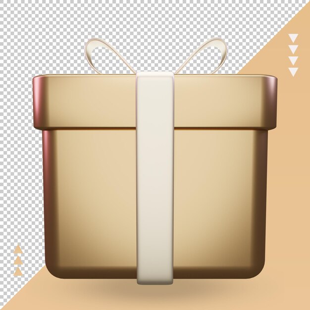 3d box gift easter icon rendering front view