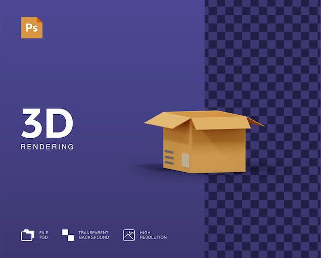 3d иллюстрации коробки