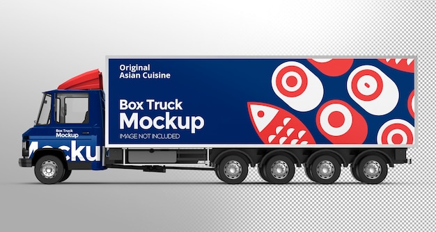 3d box truck mockup-ontwerp