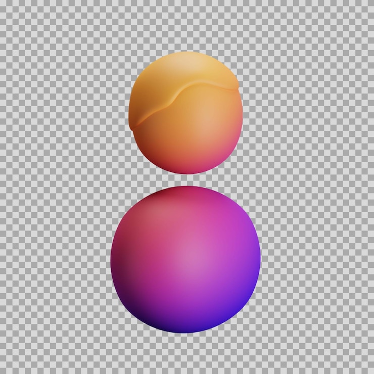 PSD 3d boy dynamic gradient icon