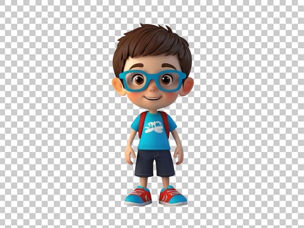 PSD 3d boy on white background