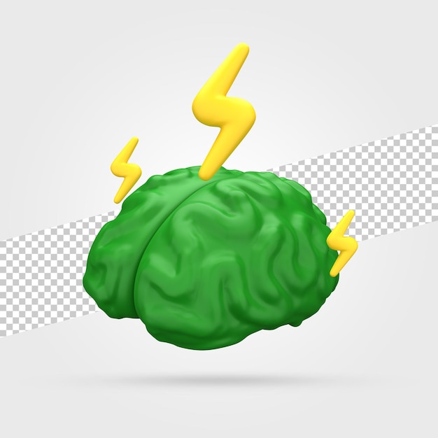 3d brainstorming icon render