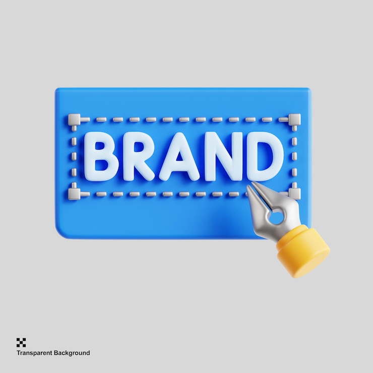 PSD 3d branding icon