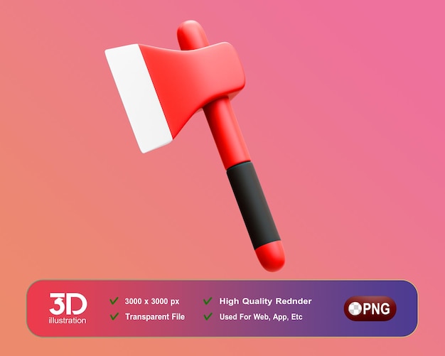 3d brandweerman pictogram 3d png