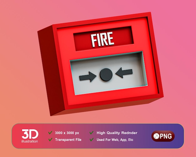 3d brandweerman pictogram 3d png