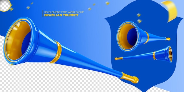 3d braziliaanse wereldbeker trompet voor composities