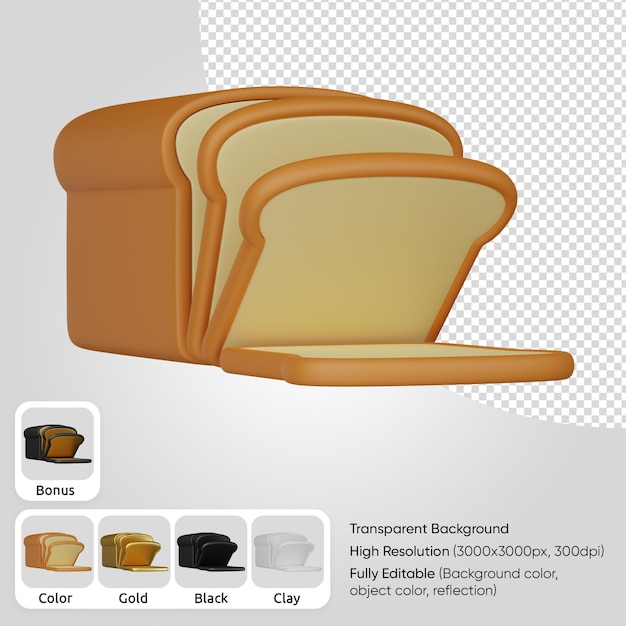 PSD 3d bread