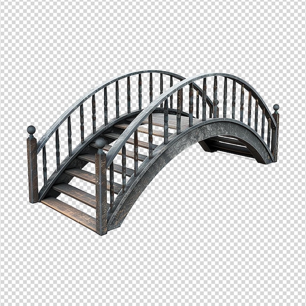 PSD 3d bridge isolated on transparent background