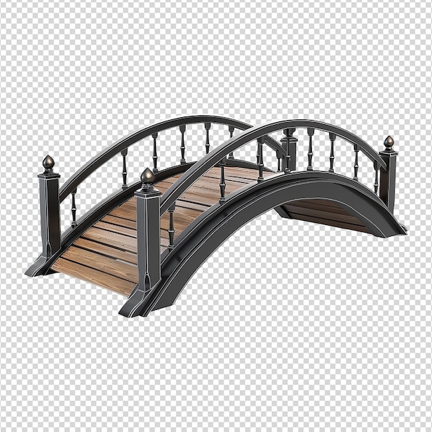 PSD 3d bridge isolated on transparent background