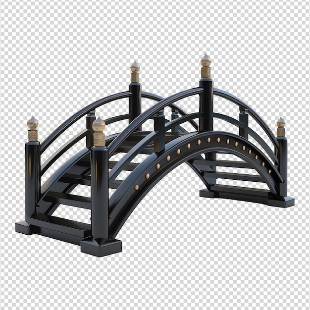 PSD 3d bridge isolated on transparent background